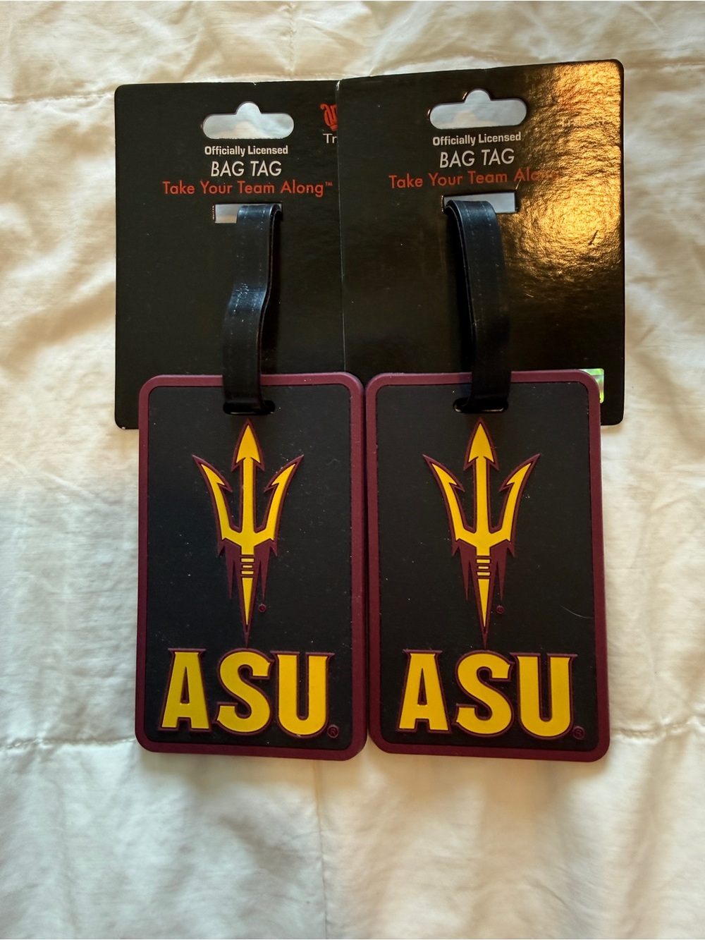 ASU Luggage or Bag Tag Set in Maroon & Gold